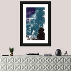 Teal and Purple Marble Texture Wall Art