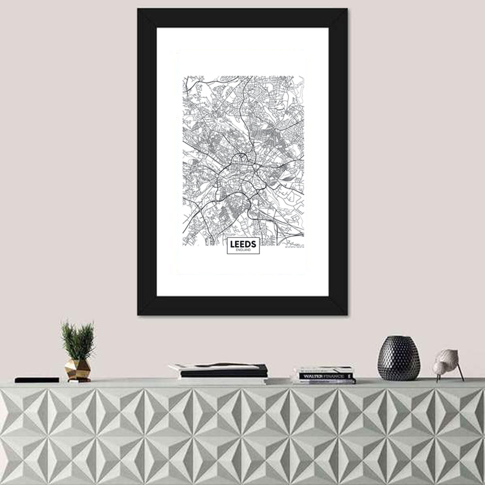 Leeds Street Map Wall Art