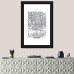 Phoenix Street Grid Map Wall Art