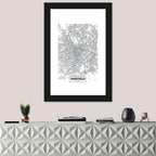 Sheffield Street Grid Map Wall Art