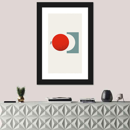 Accomplishment Concept with Red Circle Wall Art