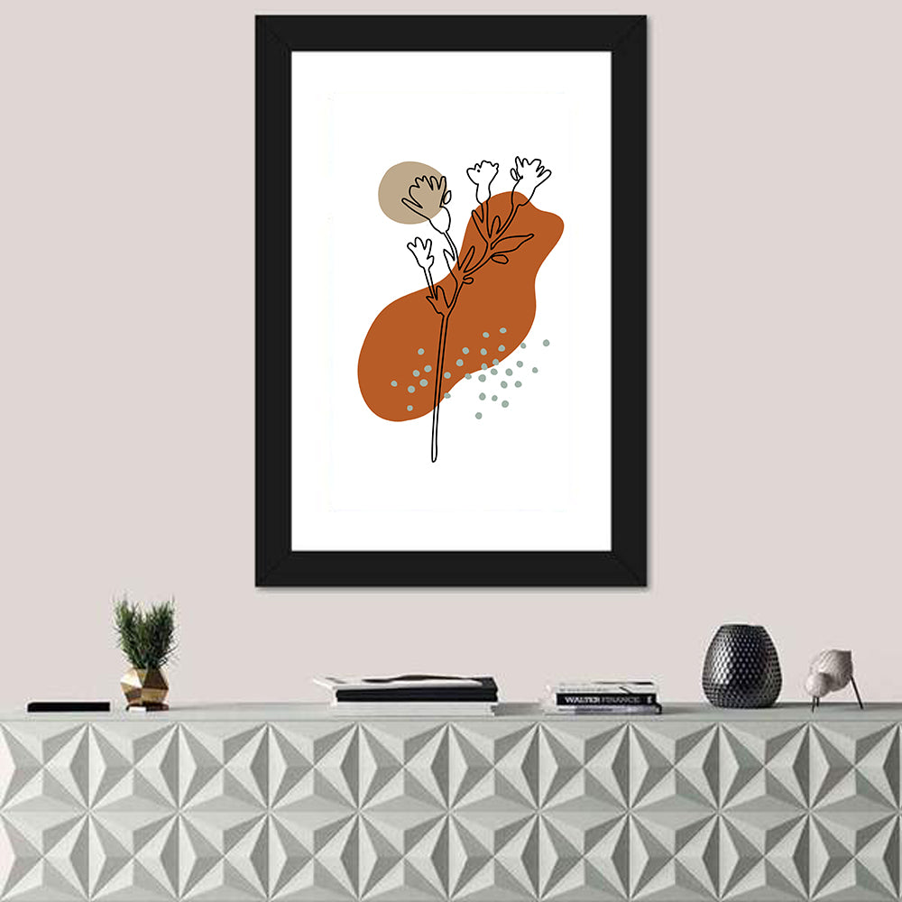 Terracotta Meadow Foliage Wall Art