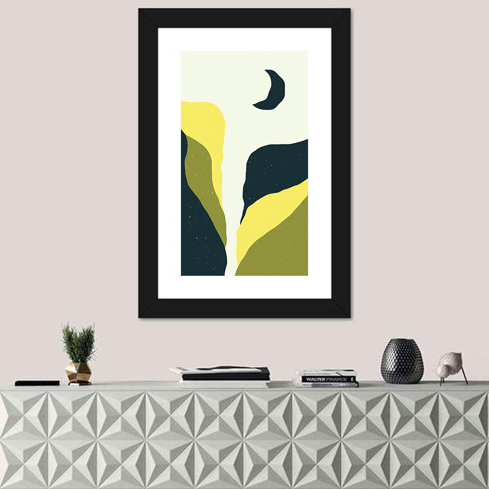 Crescent Moon Over Olive Mountains Wall Art