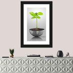 Young Plant on Globe Wall Art
