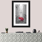 Eiffel Tower on Rainy Street Wall Art