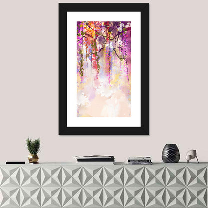 Wisteria Floral Abstract Wall Art