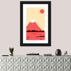 Minimalist Pink Mountain Peak Wall Art