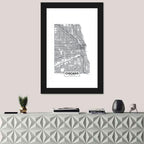 Chicago Street Grid Map Wall Art
