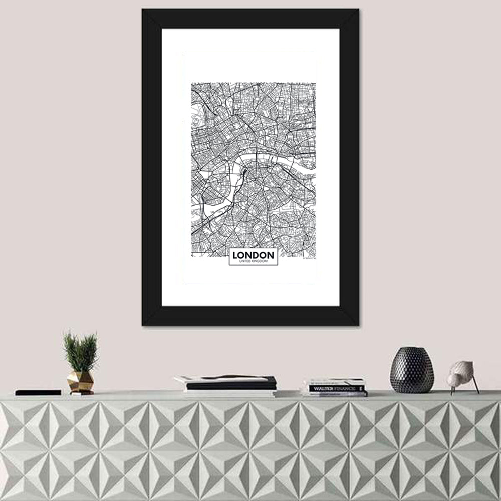 London Aerial Map Wall Art