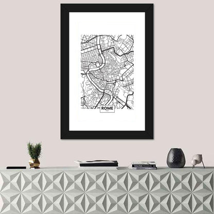 Rome City Map Wall Art