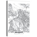 Minimalist Belgrade Map Wall Art