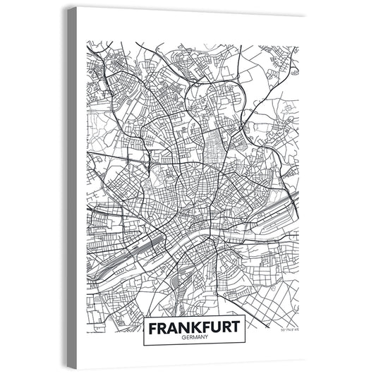 Frankfurt City Map Wall Art