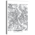 Cologne City Map Wall Art