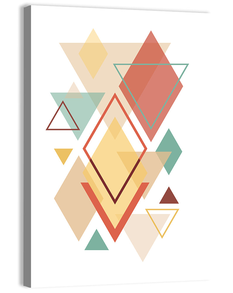 Layered Scandinavian Geometric Abstract Wall Art