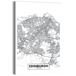 Edinburgh City Map Wall Art