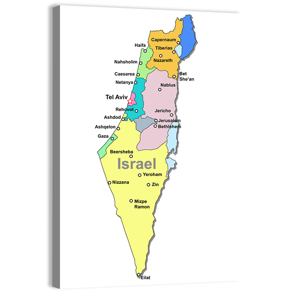 Minimalist Israel Map Wall Art