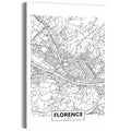 Florence Street Grid Map Wall Art