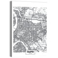 Taipei Street Grid Map Wall Art