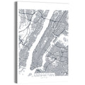 Manhattan Island Map Wall Art