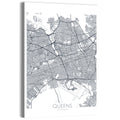 Queens Map with Jfk Airport Wall Art