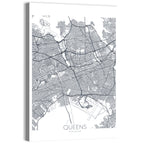 Queens Map with Jfk Airport Wall Art