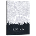 London Skyline Map Wall Art