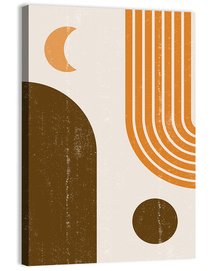 Crescent Moon Arch Abstract Wall Art as a canvas print