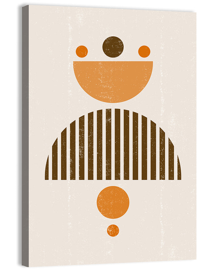 Mid-century Moon and Sun Wall Art as a canvas print