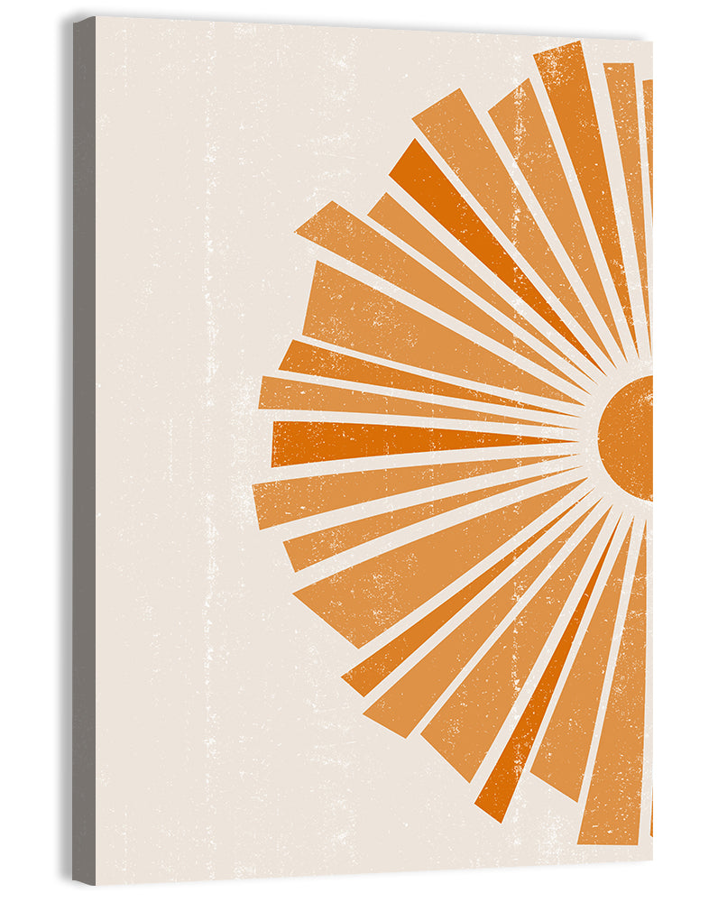 Semicircular Sunburst Minimalist Wall Art