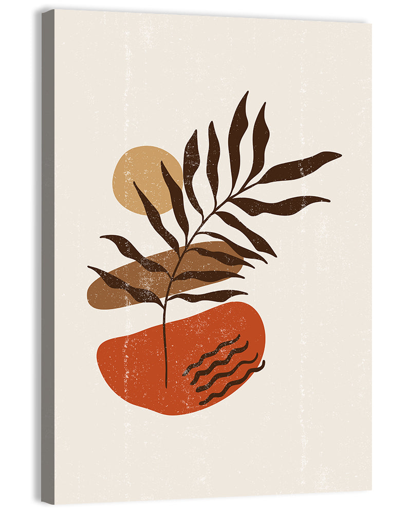 Fern with Terracotta Sun Wall Art