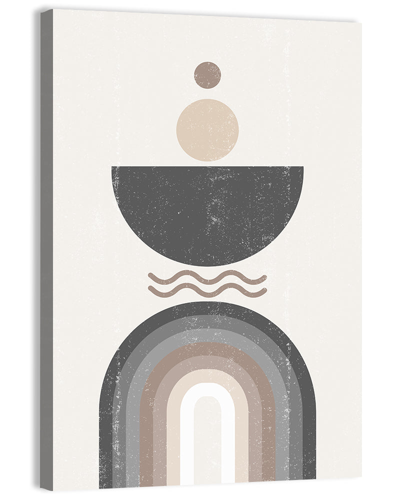 Textured Geometric Sun Wall Art