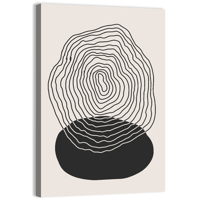 Sun Shadow Abstract Wall Art as a canvas print