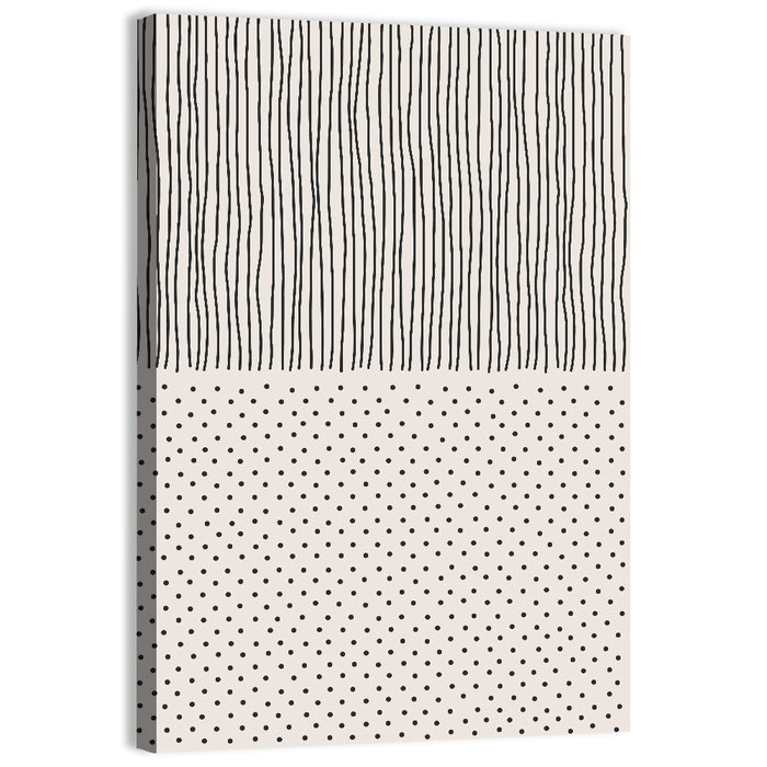 Minimalist Lines and Dots Wall Art as a canvas print