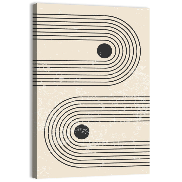 Round Paths Wall Art as a canvas print