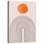 Hand-drawn Sun and Arches Wall Art