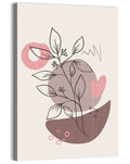 Mauve Botanical Line Wall Art