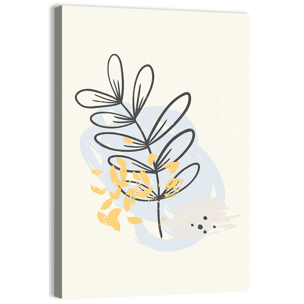 Falling Leaves Illustration Wall Art, canvas print, portrait