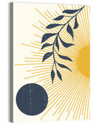 Textured Sun and Moon Abstract Wall Art