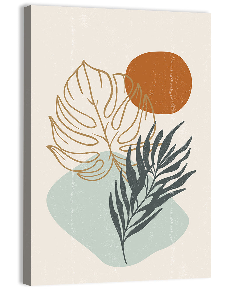 Shadowed Leaves Wall Art, canvas print, portrait