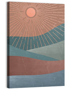 Minimalist Mountain Sunrise Wall Art