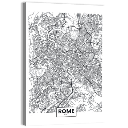 Rome City Map Wall Art