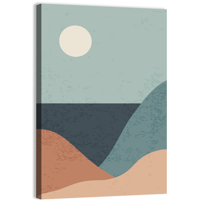 Moonlit Coastal Dunes Wall Art as a canvas print
