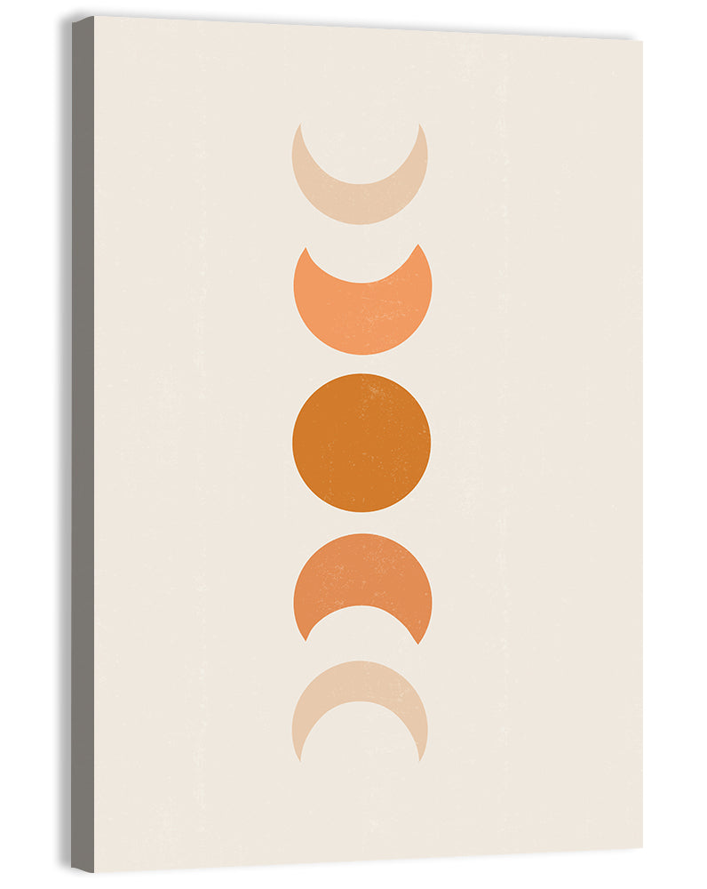 Minimalist Moon Phases Wall Art, canvas print, portrait
