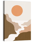 Sun Over Canyon River Wall Art