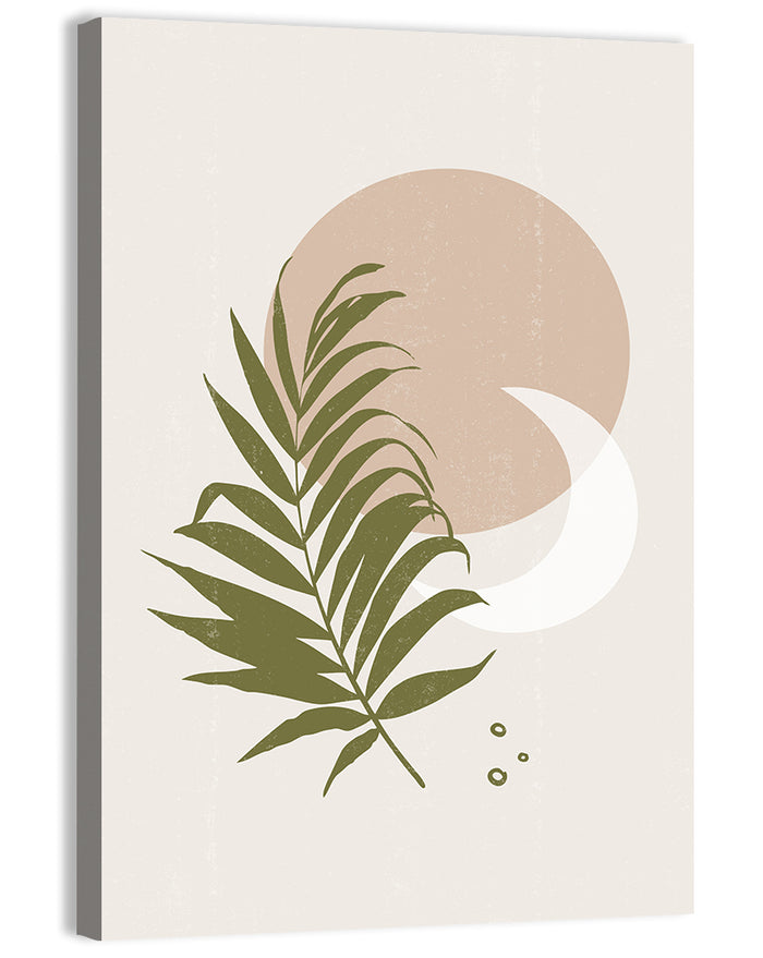 Palm Leaf Sun Study Wall Art as a canvas print