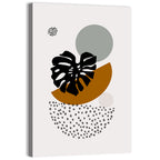 Monstera Leaf with Falling Stones Wall Art
