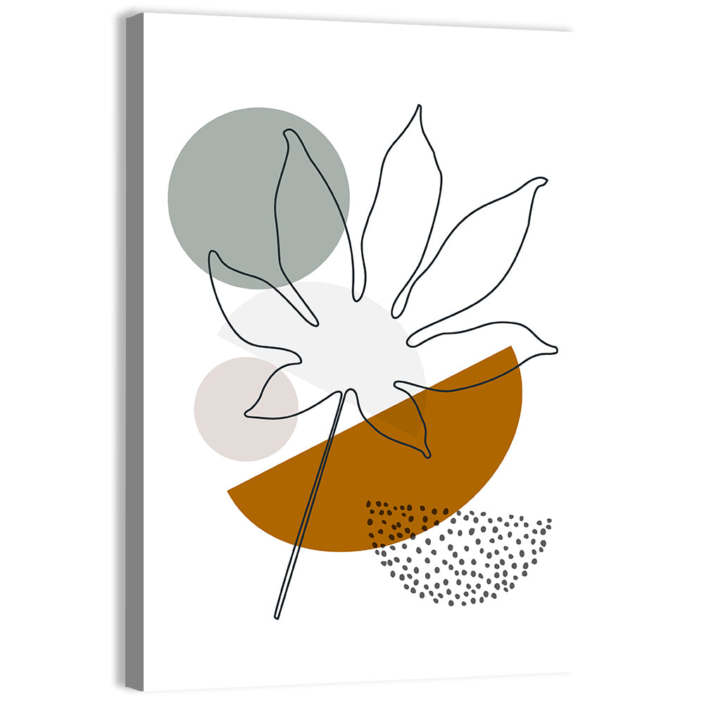 Leaf & Bowl Minimalist Wall Art