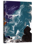 Teal and Purple Marble Texture Wall Art