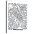 Birmingham Minimalist City Map Wall Art