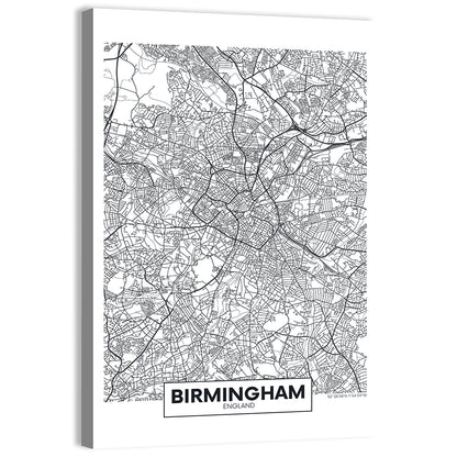 Birmingham City Map Wall Art